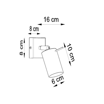 Applique Murale Directionnelle Spot Orientable Grise