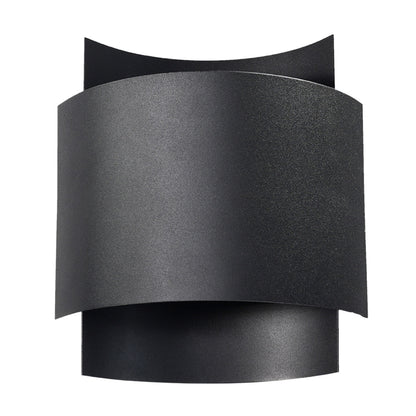 Applique Murale Double Arc en Acier Noir