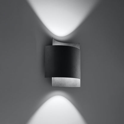 Applique Murale Double Arc en Acier Noir