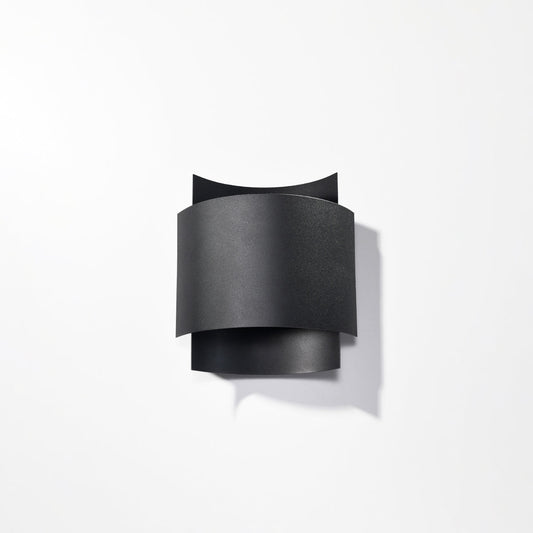 Applique Murale Double Arc en Acier Noir
