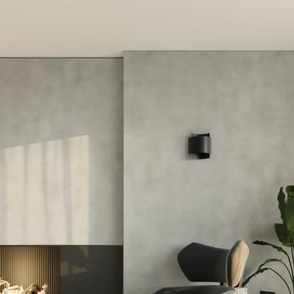 Applique Murale Double Arc en Acier Noir