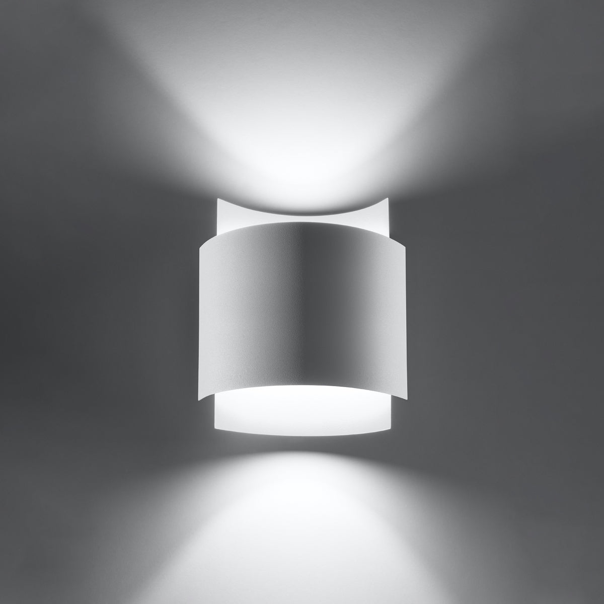 Applique Murale Double Arc Métal Blanc