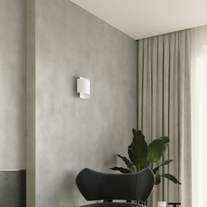 Applique Murale Double Arc Métal Blanc