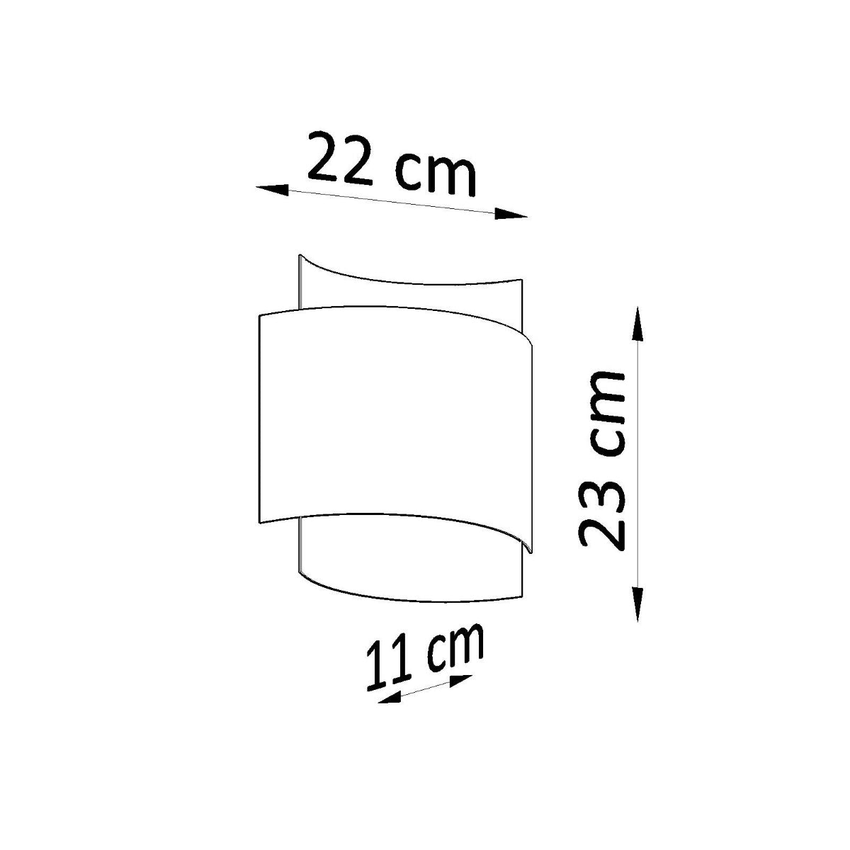 Applique Murale Double Arc Métal Blanc