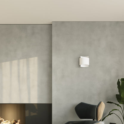 Applique Murale Double Arc Métal Blanc