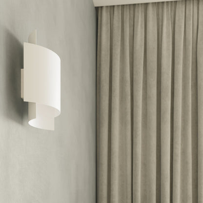 Applique Murale Double Arc Métal Blanc