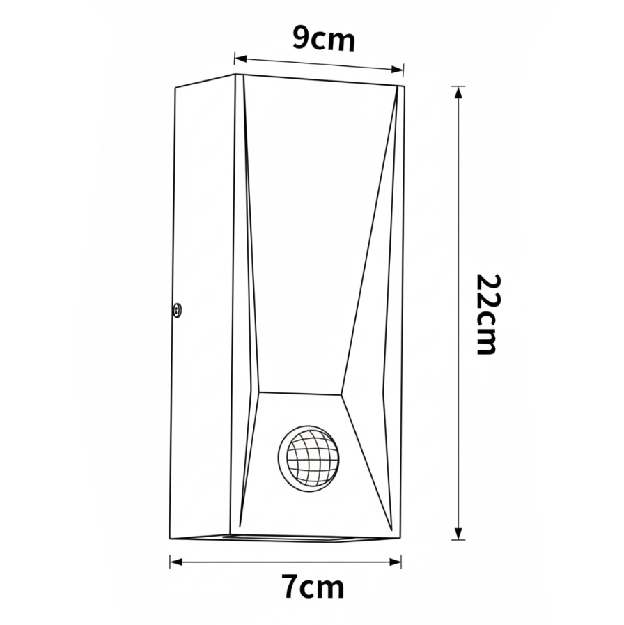 Applique Murale Extérieure Détecteur de Mouvement LED Aluminium Gris Anthracite