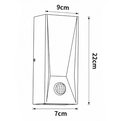 Applique Murale Extérieure Détecteur de Mouvement LED Aluminium Gris Anthracite