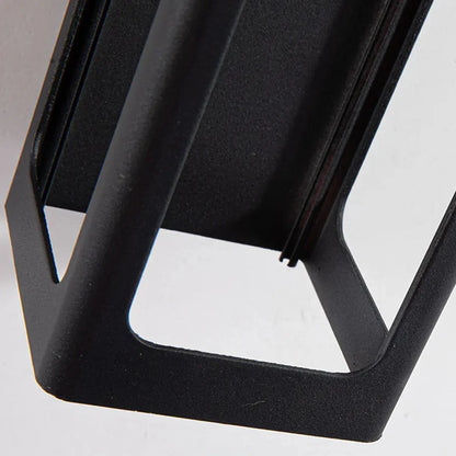 Applique Murale Extérieure LED Aluminium Noire, Éclairage Haut et Bas