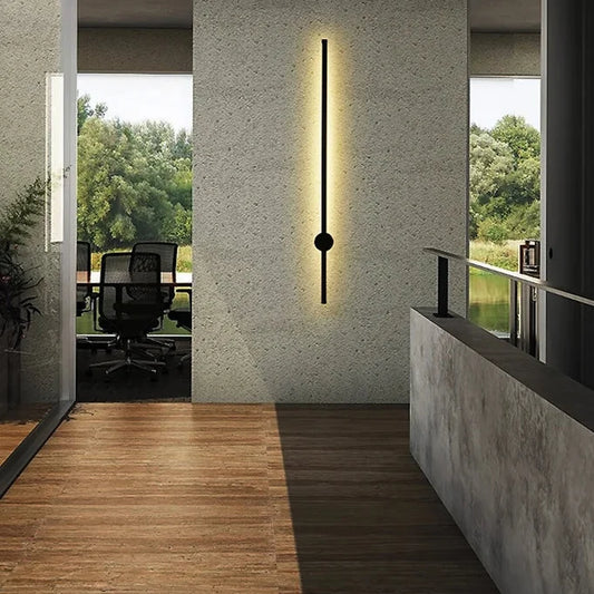 Applique Murale Extérieure Linéaire LED Aluminium Noire IP65