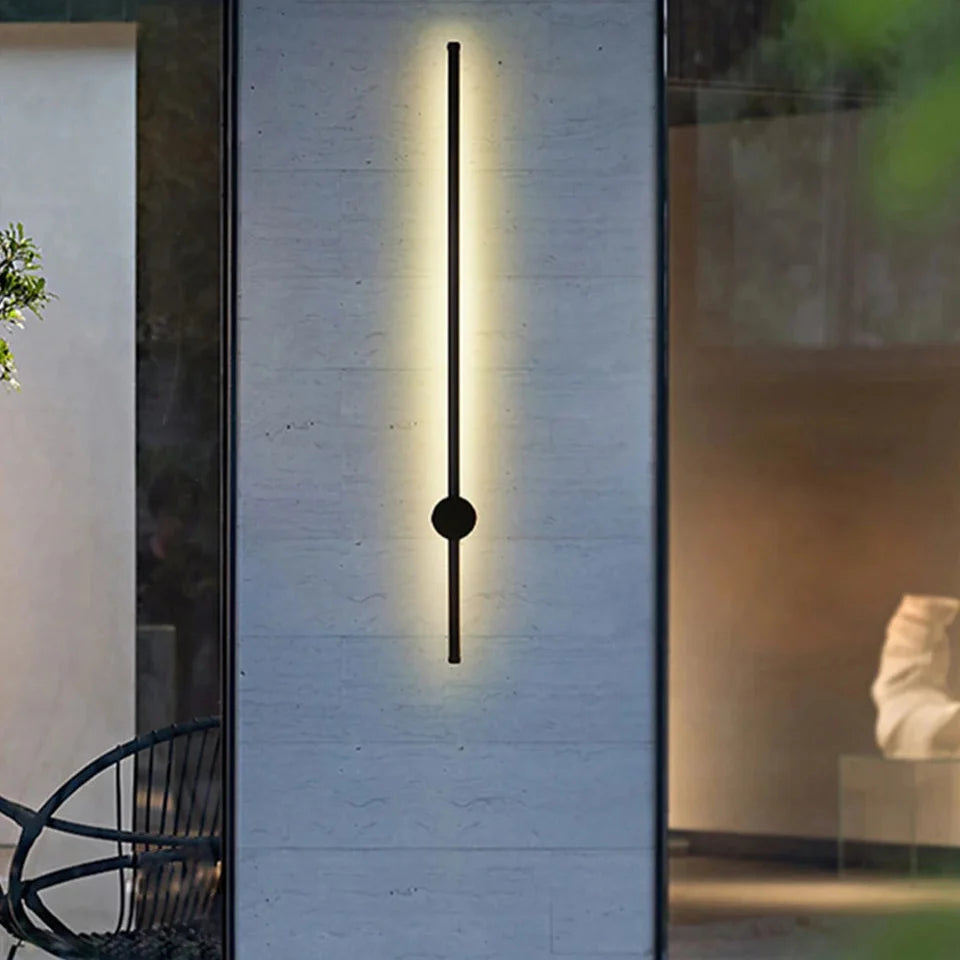Applique Murale Extérieure Linéaire LED Aluminium Noire IP65
