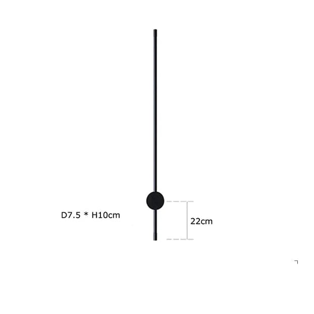 Applique Murale Extérieure Linéaire LED Aluminium Noire IP65