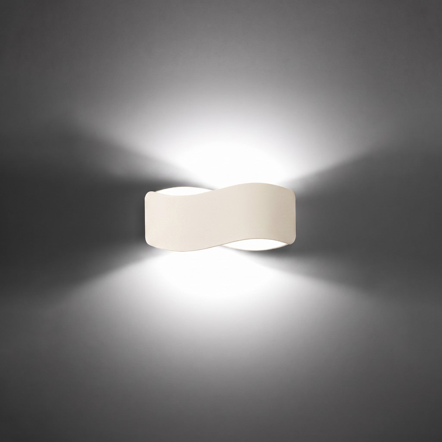 Applique Murale Flux Lumineux 30 Vague Acier Beige