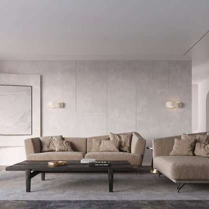 Applique Murale Flux Lumineux 30 Vague Acier Beige