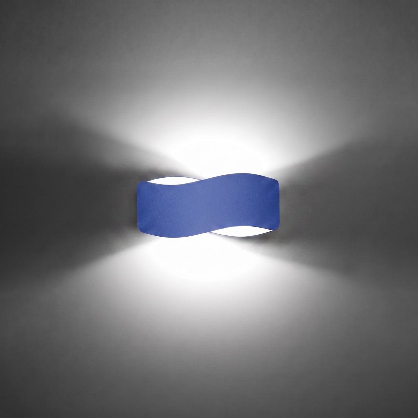 Applique Murale Flux Lumineux 30 Vague Acier Bleu Outremer