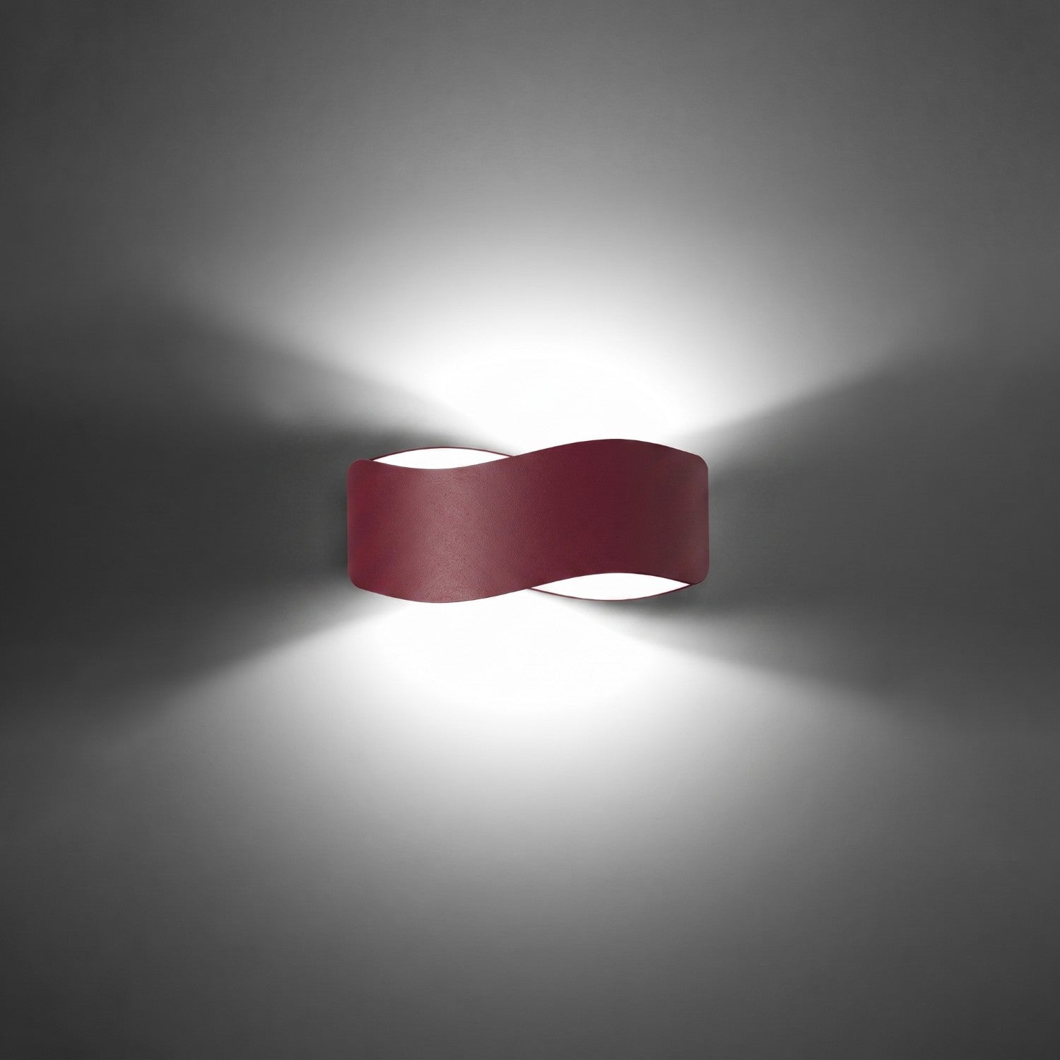 Applique Murale Flux Lumineux 30 Vague Acier Bordeaux