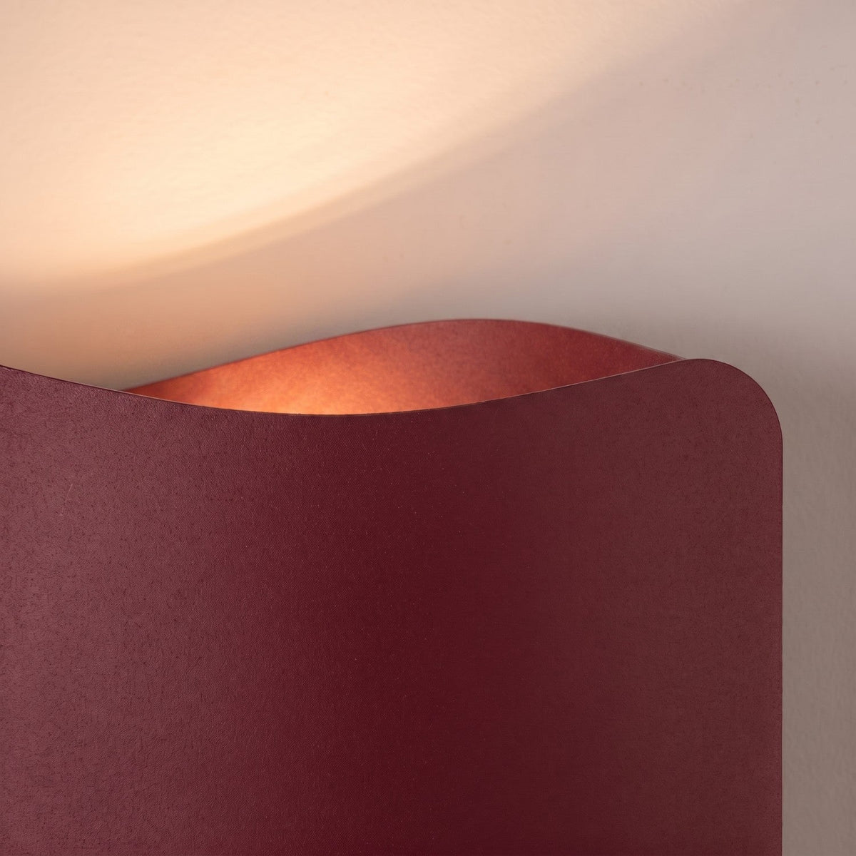 Applique Murale Flux Lumineux 30 Vague Acier Bordeaux