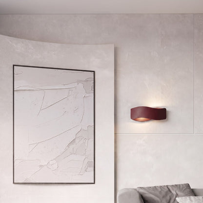 Applique Murale Flux Lumineux 30 Vague Acier Bordeaux