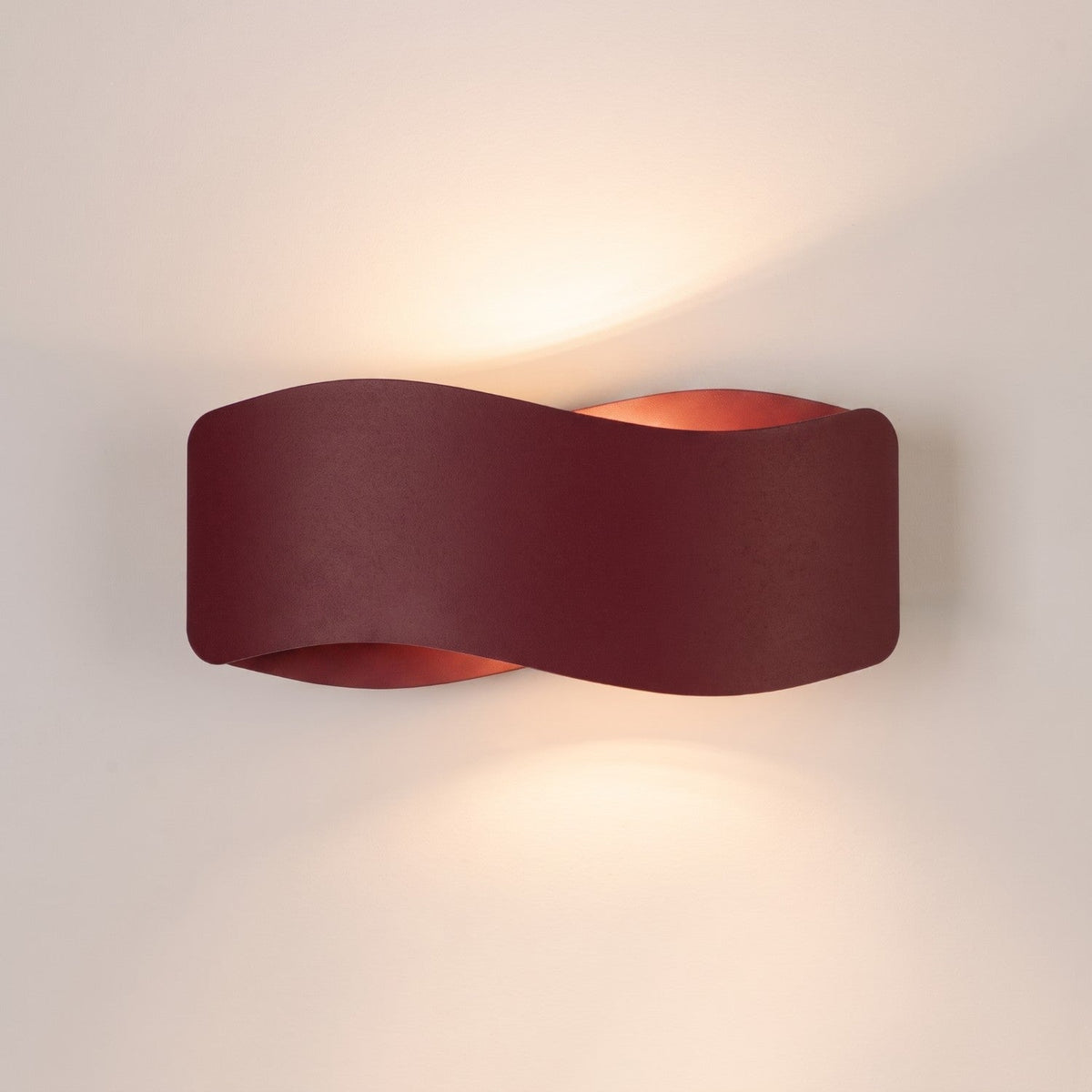 Applique Murale Flux Lumineux 30 Vague Acier Bordeaux