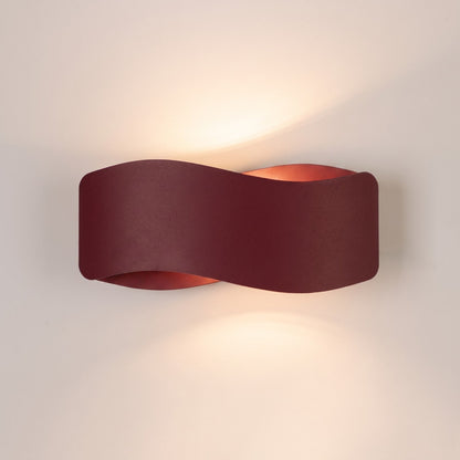 Applique Murale Flux Lumineux 30 Vague Acier Bordeaux