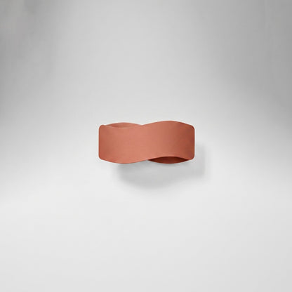 Applique Murale Flux Lumineux 30 Vague Acier Ocre Rouge