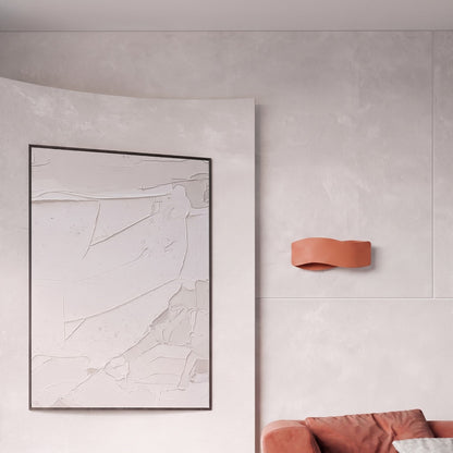 Applique Murale Flux Lumineux 30 Vague Acier Ocre Rouge