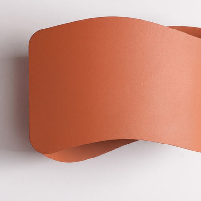 Applique Murale Flux Lumineux 30 Vague Acier Ocre Rouge