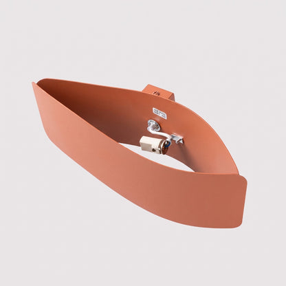 Applique Murale Flux Lumineux 30 Vague Acier Ocre Rouge