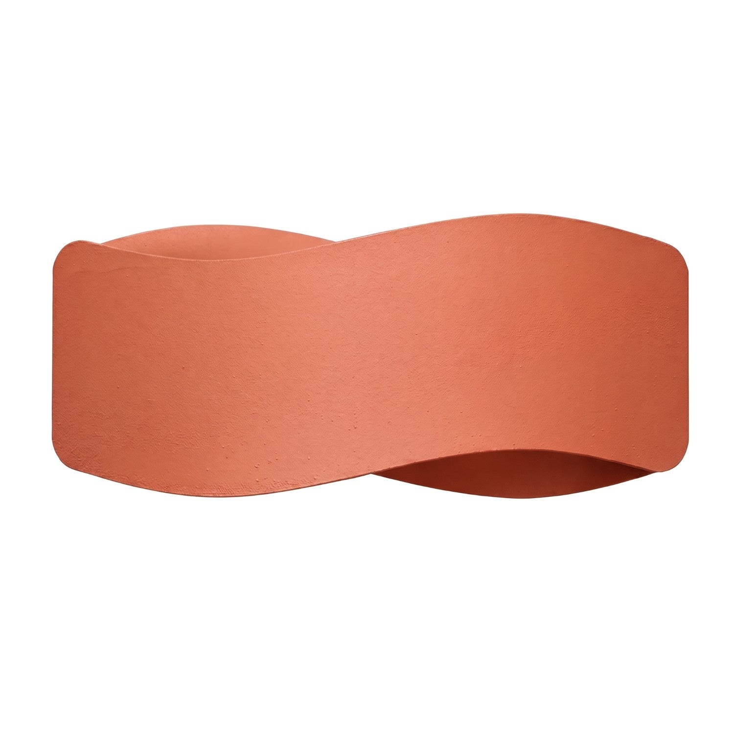 Applique Murale Flux Lumineux 30 Vague Acier Ocre Rouge
