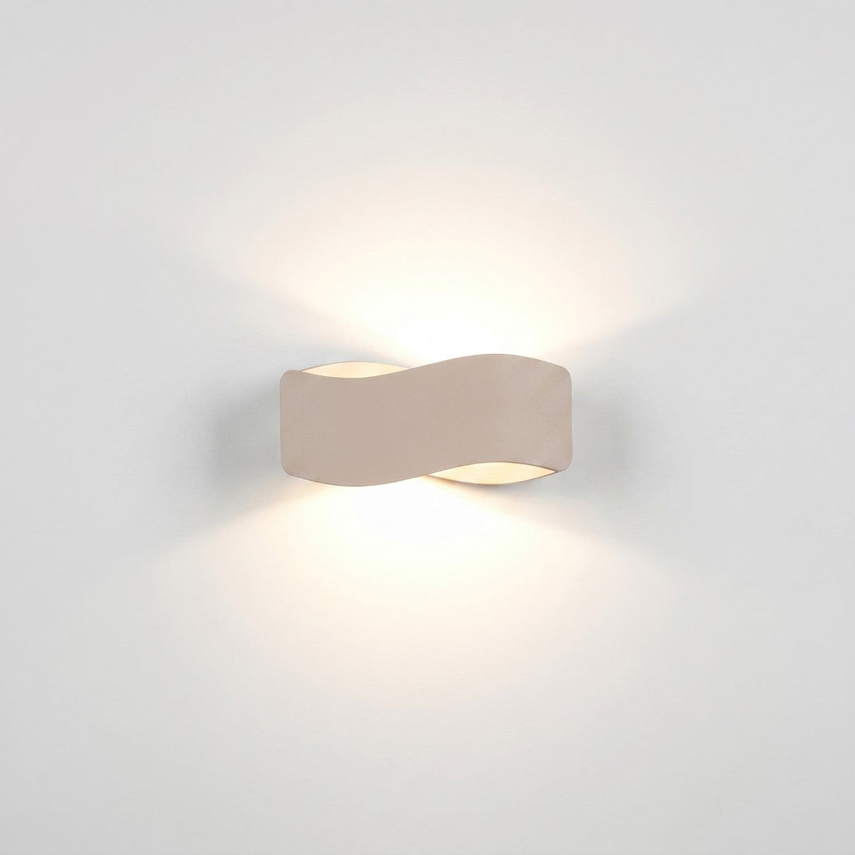 Applique Murale Flux Lumineux 30 Vague Acier Taupe
