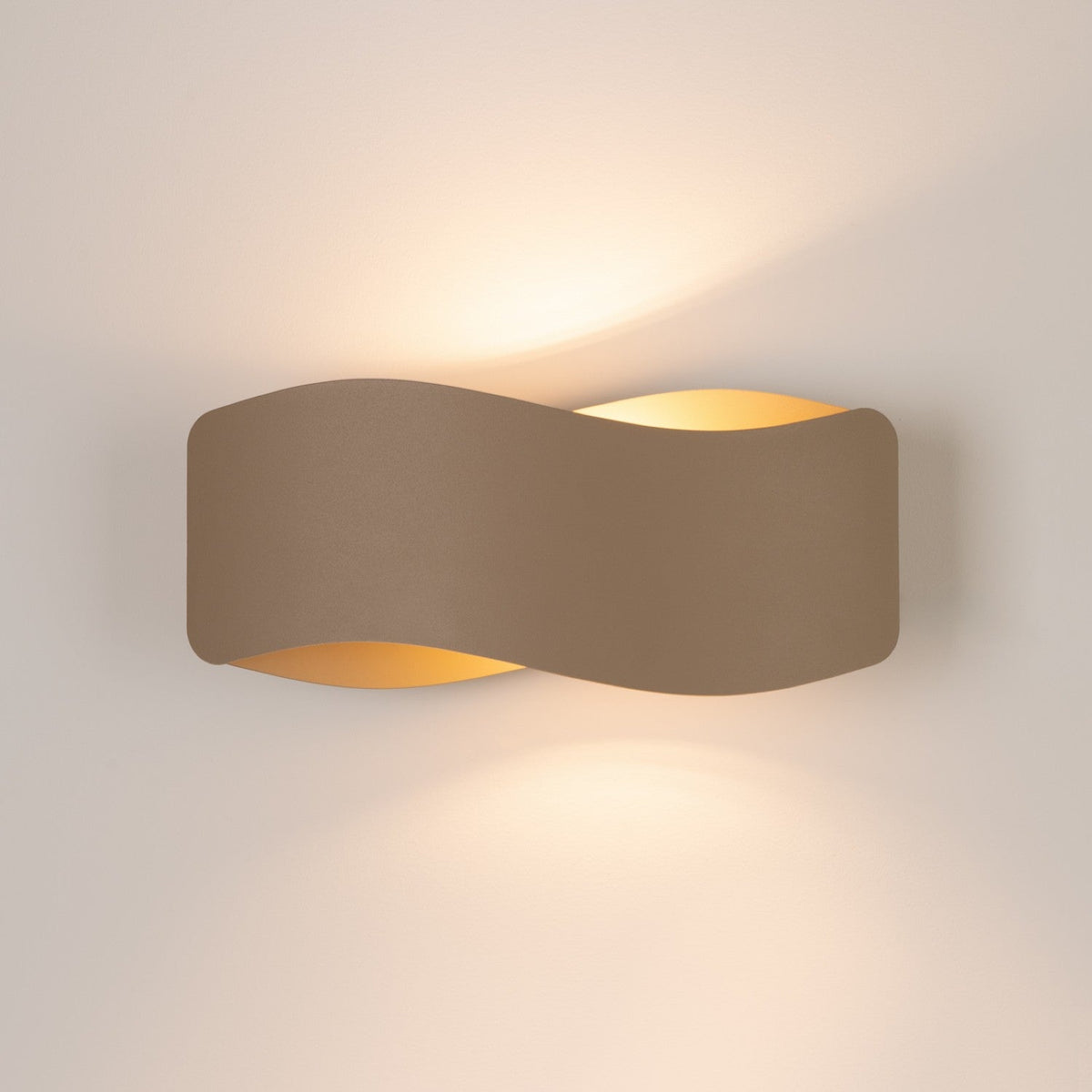 Applique Murale Flux Lumineux 30 Vague Acier Taupe