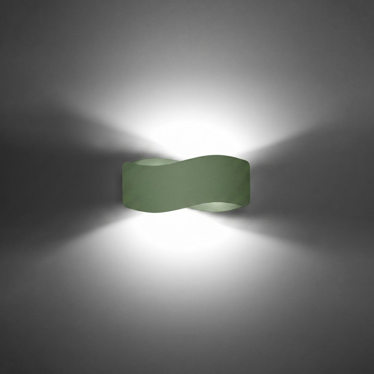 Applique Murale Flux Lumineux 30 Vague Acier Vert Olive