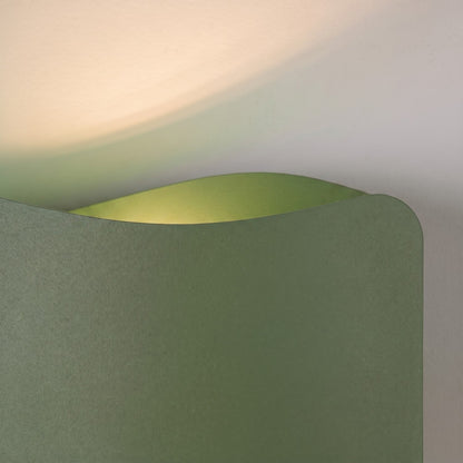 Applique Murale Flux Lumineux 30 Vague Acier Vert Olive