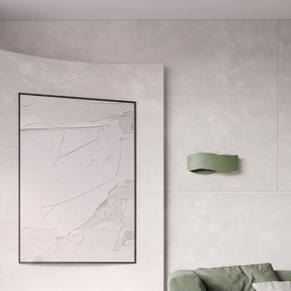 Applique Murale Flux Lumineux 30 Vague Acier Vert Olive