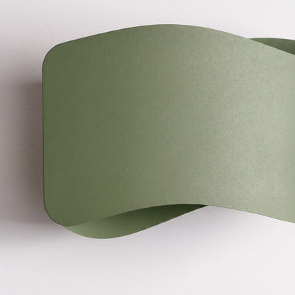 Applique Murale Flux Lumineux 30 Vague Acier Vert Olive