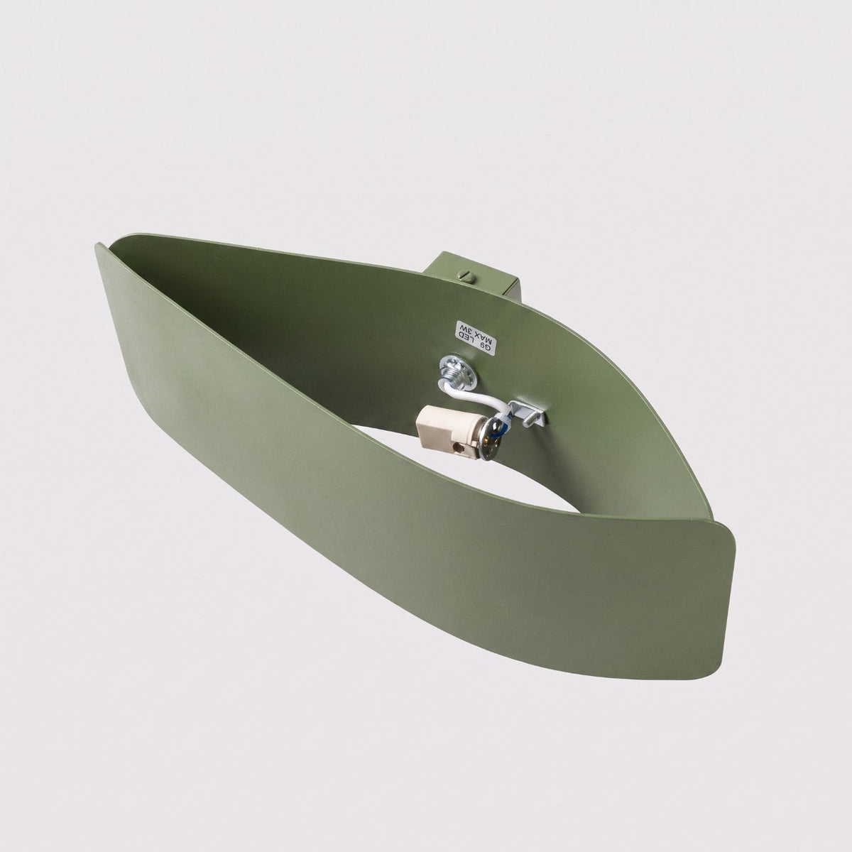 Applique Murale Flux Lumineux 30 Vague Acier Vert Olive