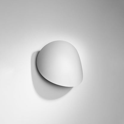 Applique Murale Ombre Douce Galet en Métal Blanc Mat