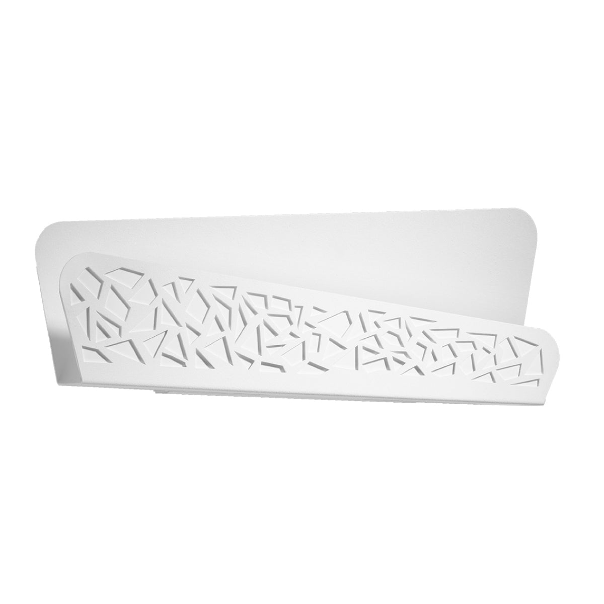Applique Murale Géométrique Ajourée en Métal Blanc