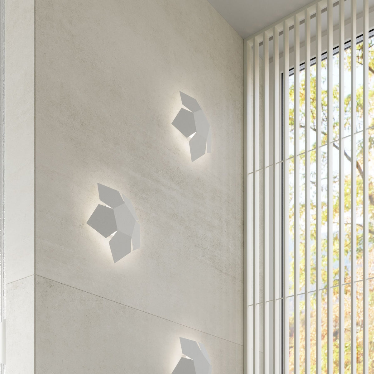 Applique Murale Géométrique Pentagone Blanche