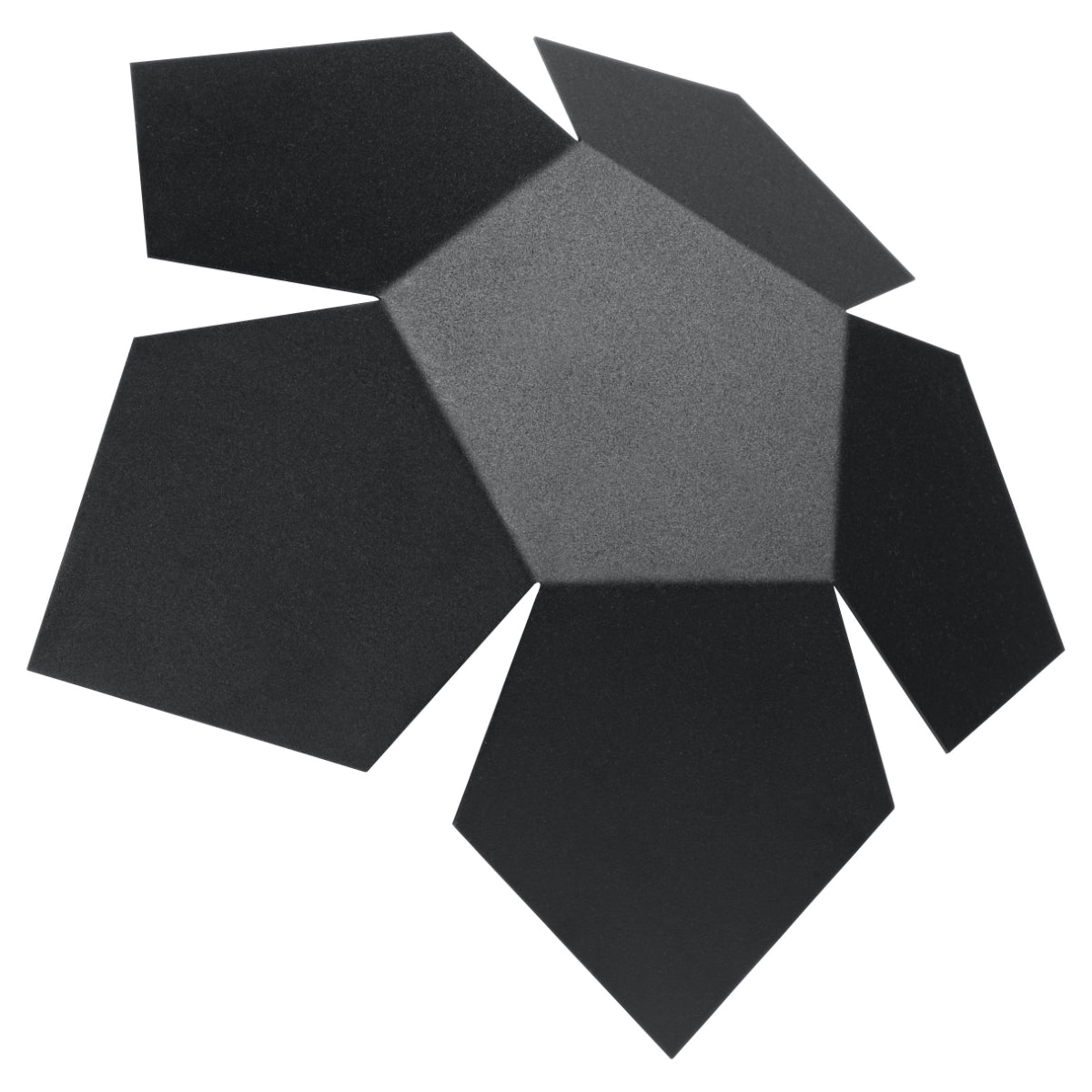 Applique Murale Géométrique Pentagone Noire