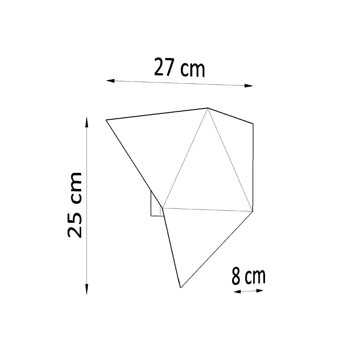 Applique Murale Géométrique Triangle Blanche