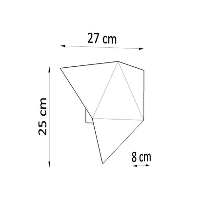 Applique Murale Géométrique Triangle Noire