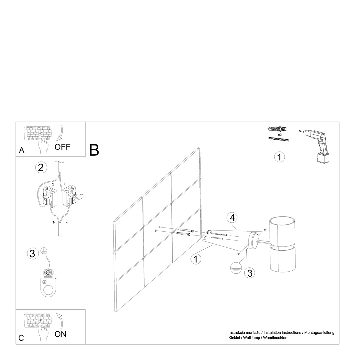Applique Murale Jardinière Lumineuse Noire