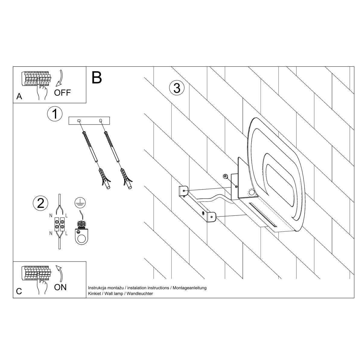 Applique Murale Ligne Pure Acier Blanc