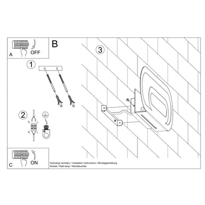 Applique Murale Ligne Pure Acier Blanc