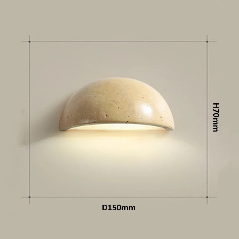 Applique Murale Semi-Circulaire en Marbre LED
