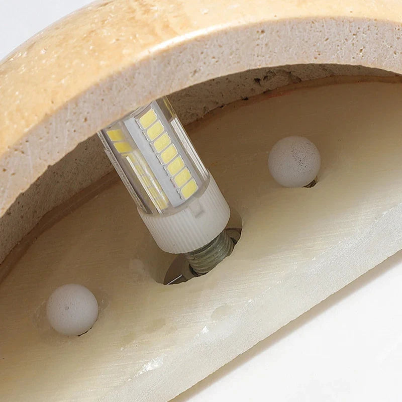 Applique Murale Semi-Circulaire en Marbre LED