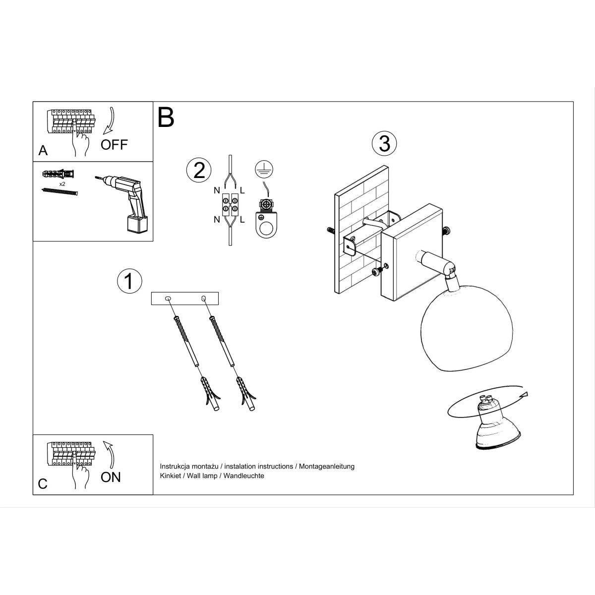 Applique Murale Oculaire Spot Orientable Blanche