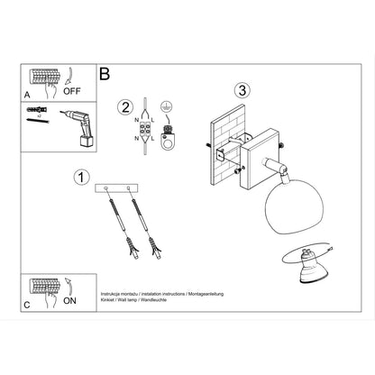 Applique Murale Oculaire Spot Orientable Blanche