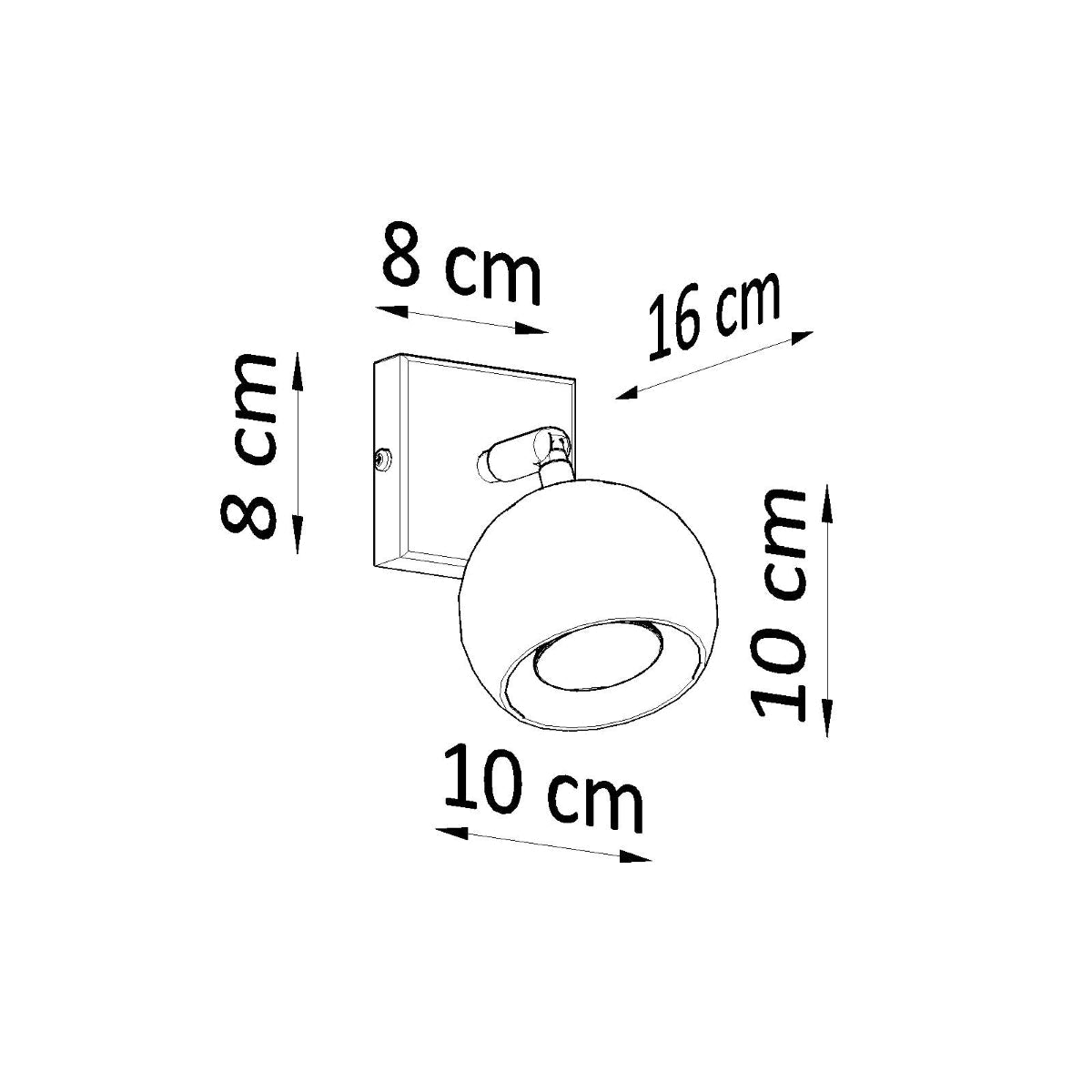 Applique Murale Oculaire Spot Orientable Blanche